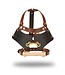 Rimba Liebe Seele - Leren Blinders met Mondknevel - Zwart, Bruin & Goud