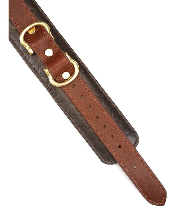 Liebe Seele - Leren Dijbeenboeien - Zwart, Bruin & Goud