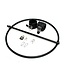 Rimba Rimba Restraint Ring met leren boeien en hangslot