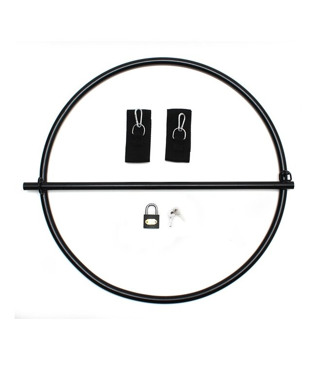 Rimba Restraint Ring met handboeien met klittenband en hangslot
