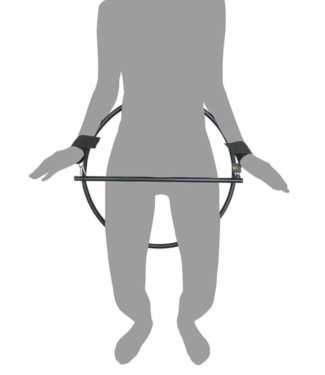 Rimba Restraint Ring met handboeien met klittenband en hangslot