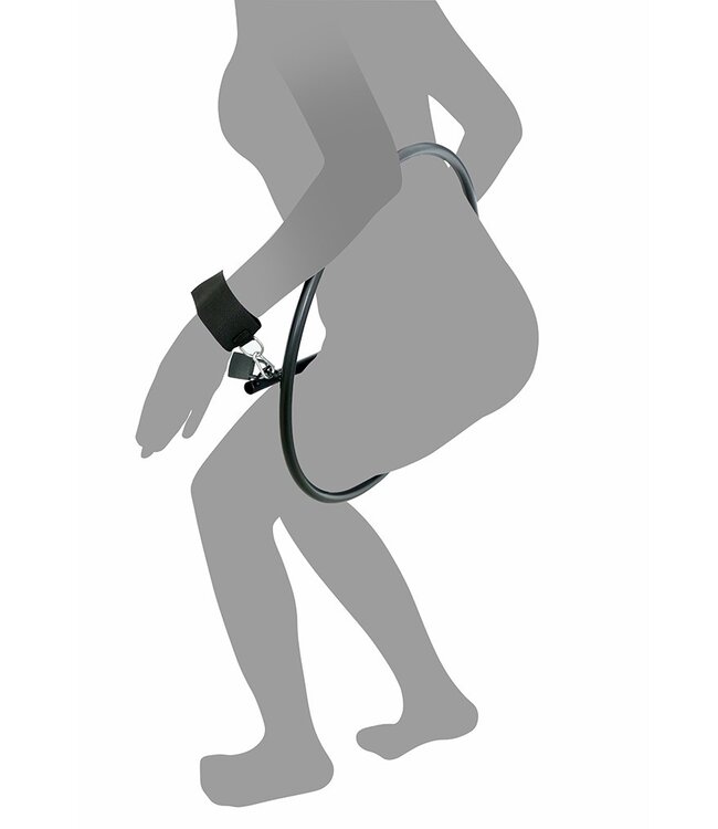 Rimba Restraint Ring met handboeien met klittenband en hangslot