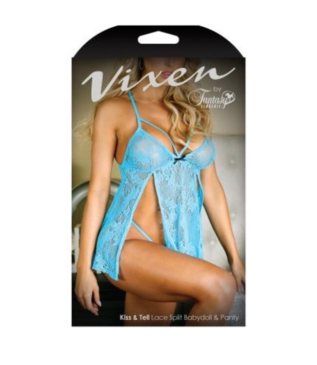 Kiss & Tell 2-Delige Babydoll Set - Newport Blue