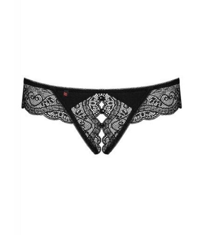 Miamor String Met Open Kruisje - Zwart