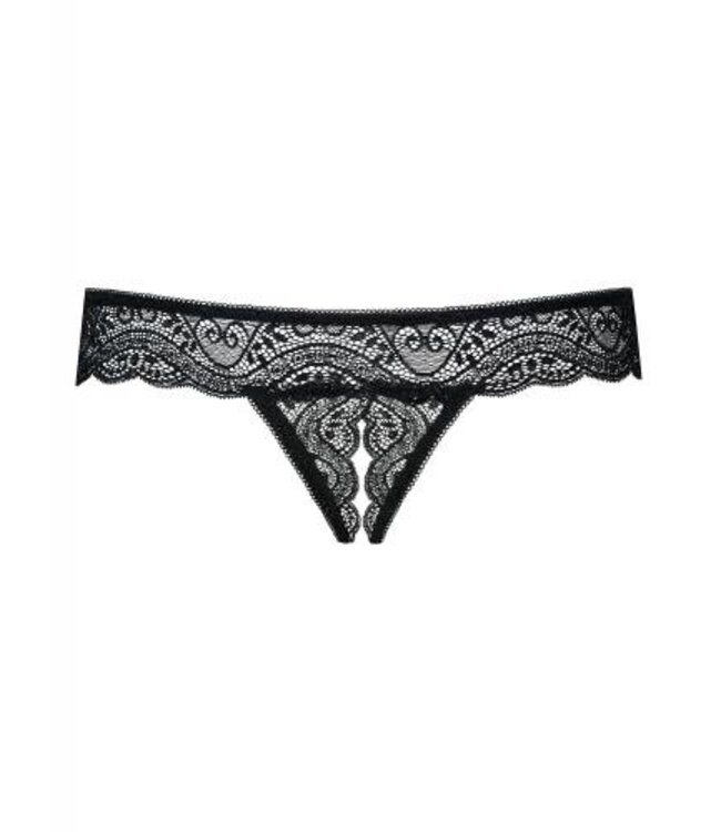 Miamor String Met Open Kruisje - Zwart