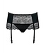 obsessive Miamor Jarretel Gordel Met String - Zwart