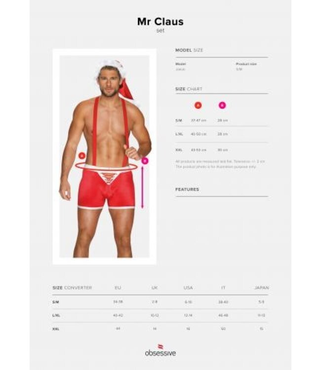 Mr Claus Sexy Kerstkostuum Voor Mannen