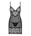 obsessive Alluria Negligé Met String - Zwart