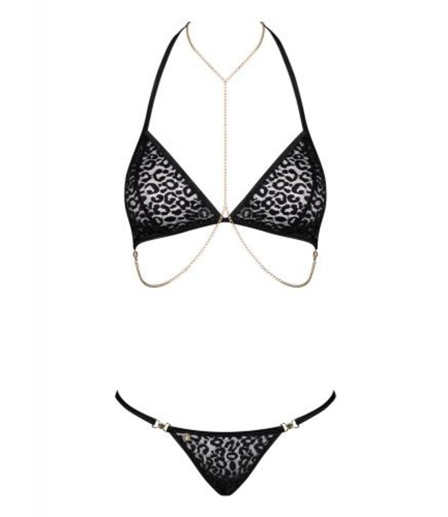 Pantheria 2-Delige Set Met Kettinkjes - Zwart