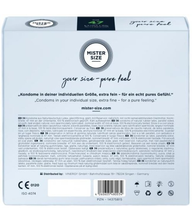 MISTER.SIZE 47 mm Condooms 36 stuks
