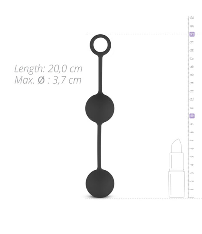 Canon Balls Vaginaballetjes Met Contragewicht - Zwart