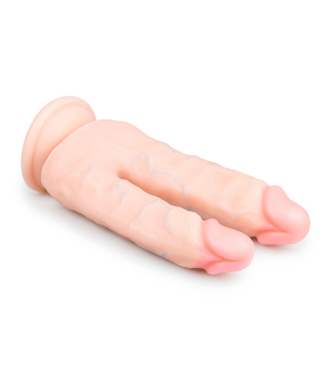 Realistische Dubbele Dildo Met Zuignap - 18 cm