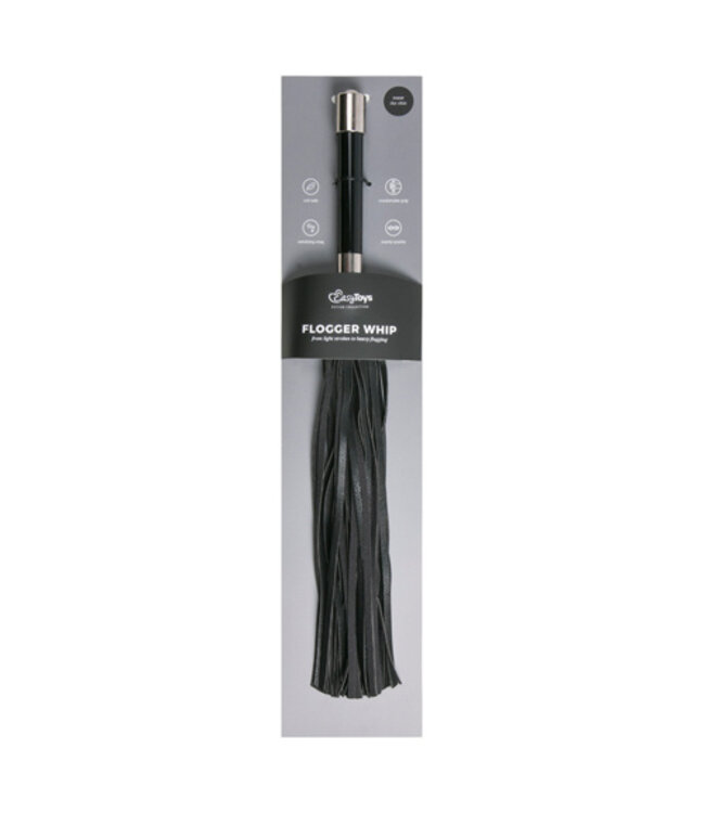 Lange flogger met metalen handvat