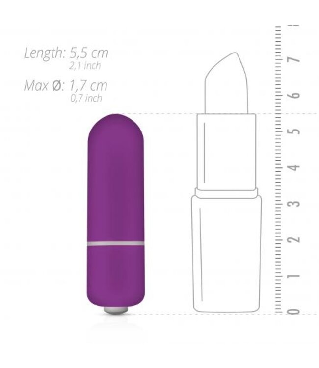 Bullet vibrator met 10 snelheden - paars