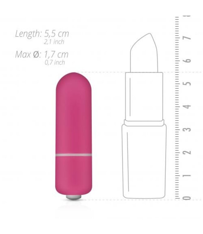 Bullet vibrator met 10 snelheden - roze