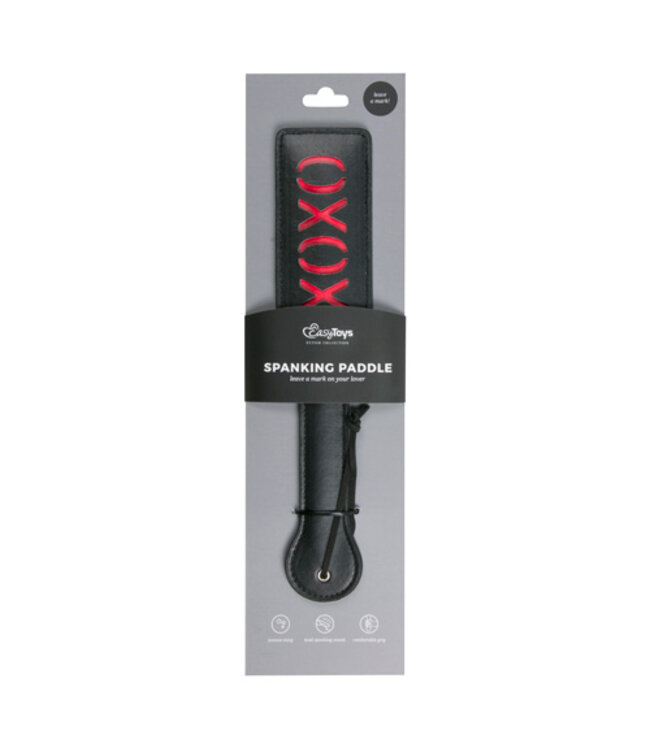 Zwarte Leren Paddle XOXO