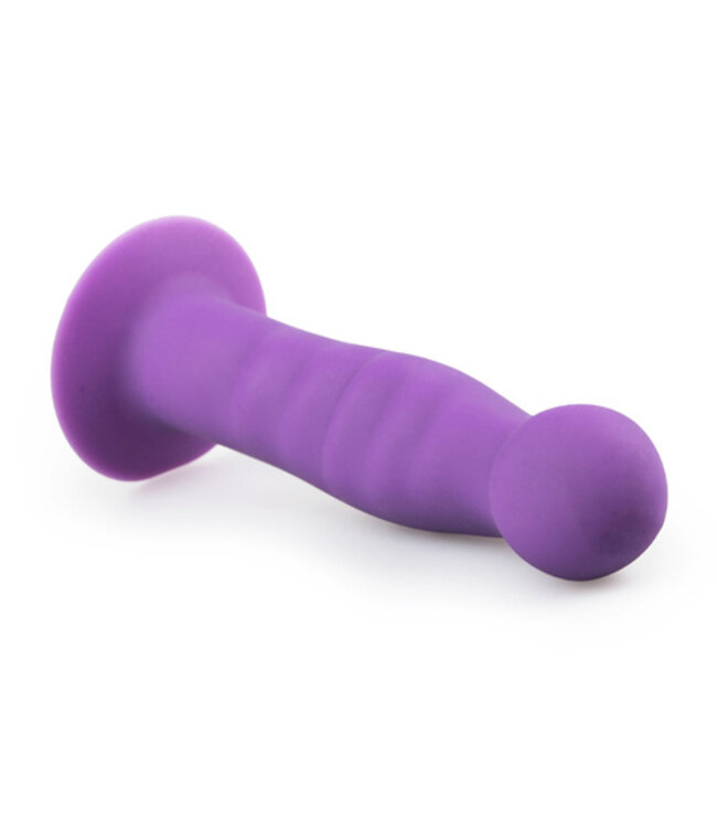 Siliconen dildo met zuignap - paars