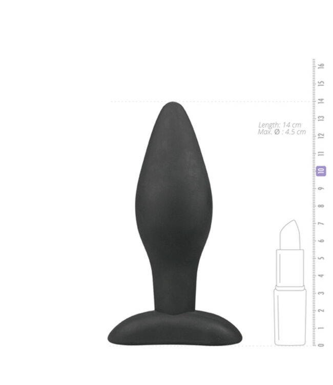Grote Zwarte Siliconen Buttplug