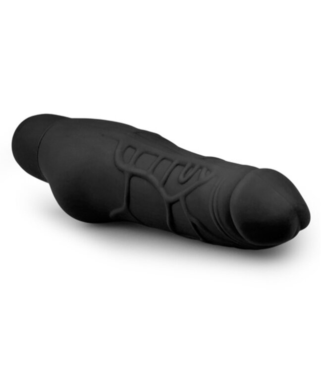 Realistische siliconen vibrator - zwart