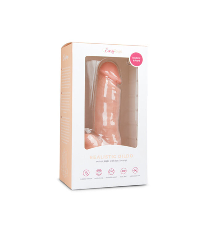 Realistische Dildo Met Balzak - 17,5 cm
