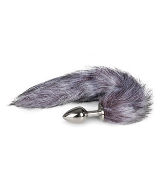 Easytoys Fetish Collection Medium zilverkleurige buttplug met vossenstaart