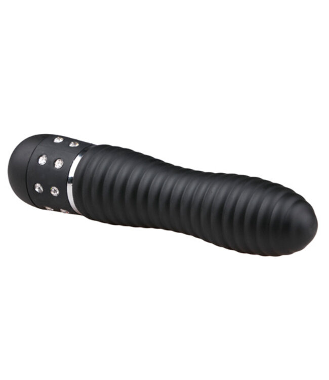 Easytoys Mini Vibrator Geribbeld - Zwart