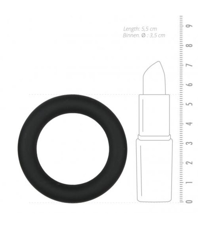 Easytoys Siliconen Cockring Medium - Zwart