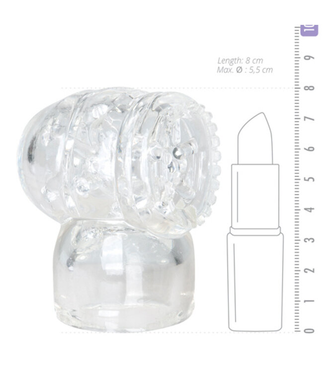 EasyToys Wand Collection – Opzetstuk Met Masturbator - Clear