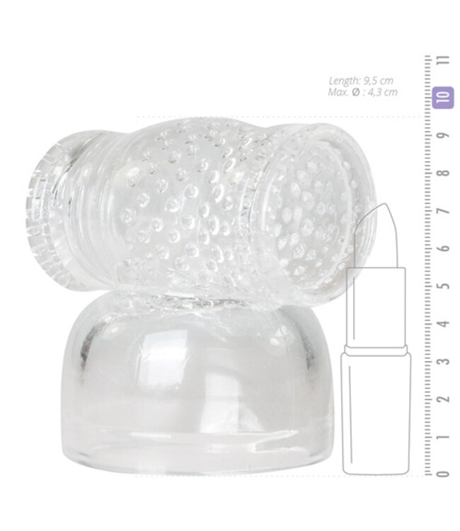EasyToys Wand Collection – Opzetstuk Met Masturbator - Clear