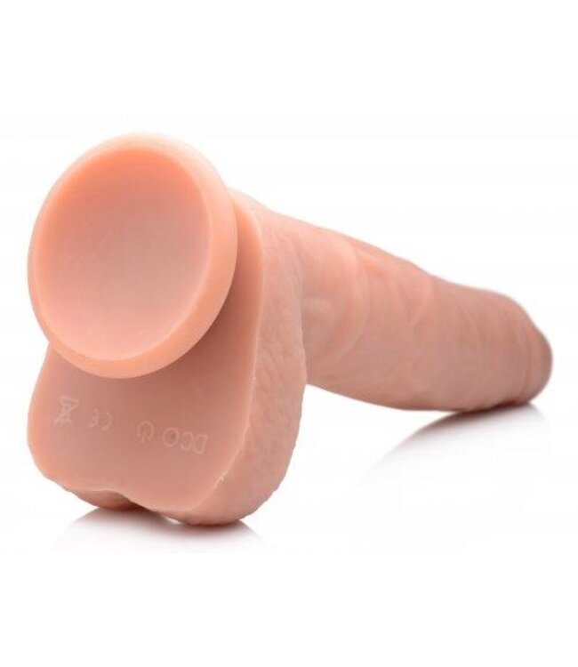 Vibrerende & Stotende Realistische XL Dildo Met Balzak - 17.8 cm
