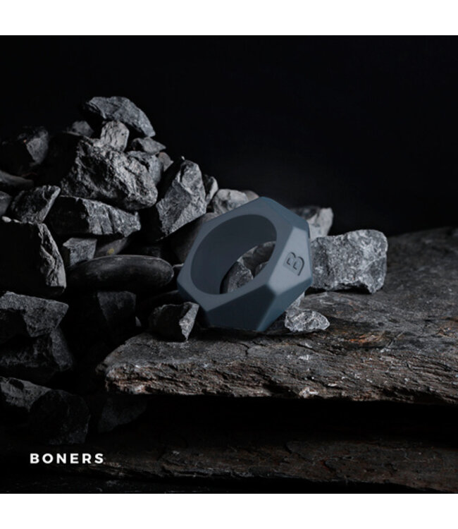 Boners Cockring Met Diamant Design - Grijs