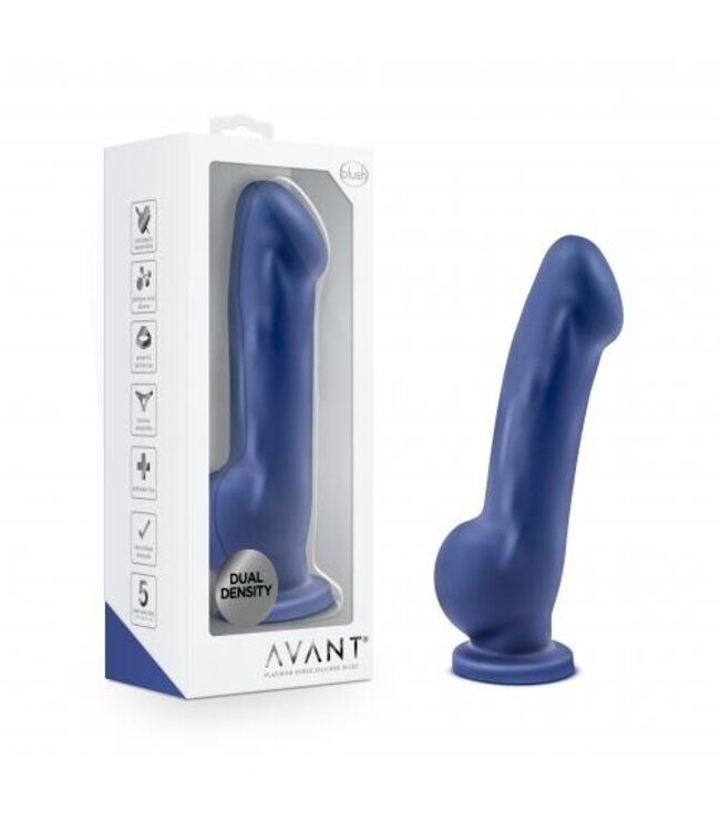 Avant - Ergo Siliconen Dildo Met Zuignap - Blauw