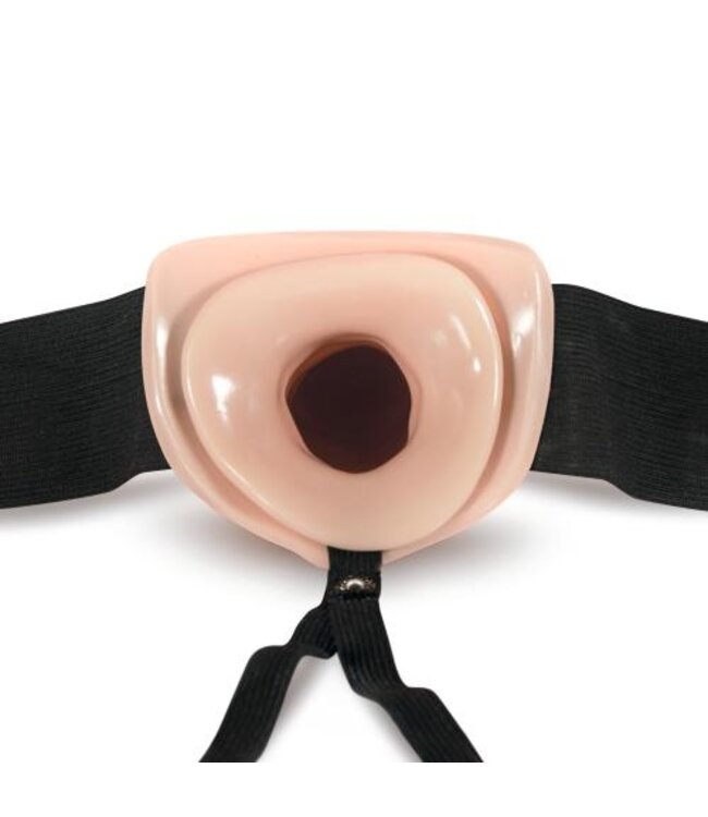 Dr. Skin - Holle Strap-On Dildo Met Harnas 16.5 cm - Beige