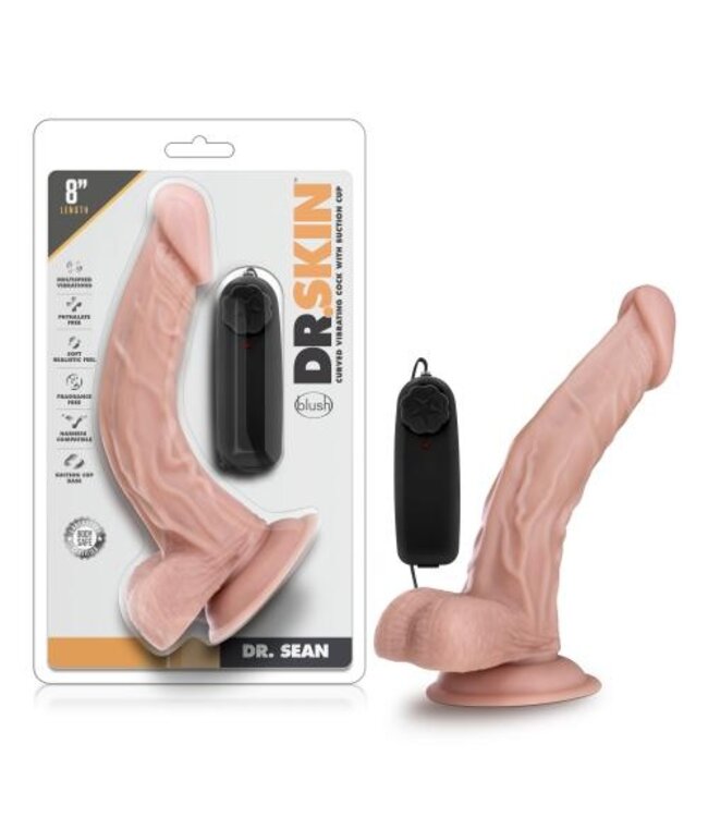 Dr. Skin - Dr. Sean Vibrator Met Zuignap 20 cm - Vanilla
