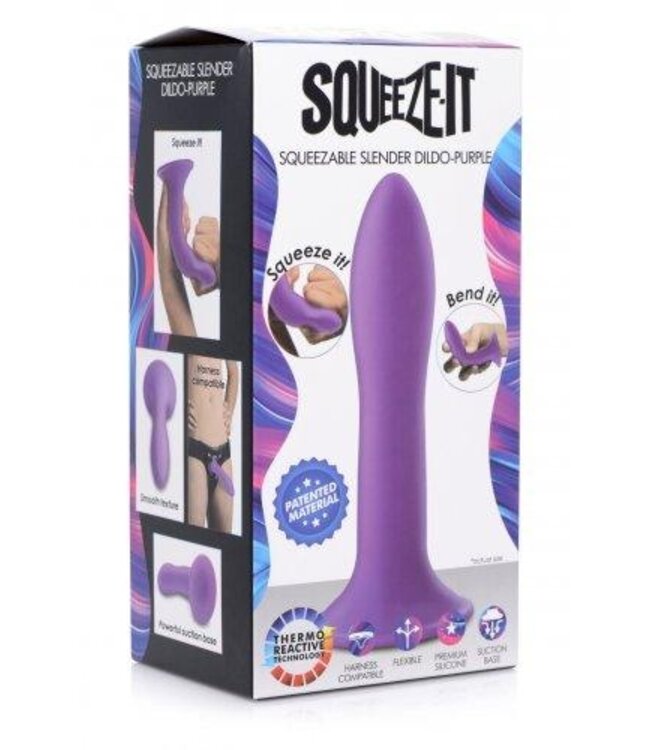 Squeeze-It Siliconen Dildo - Paars