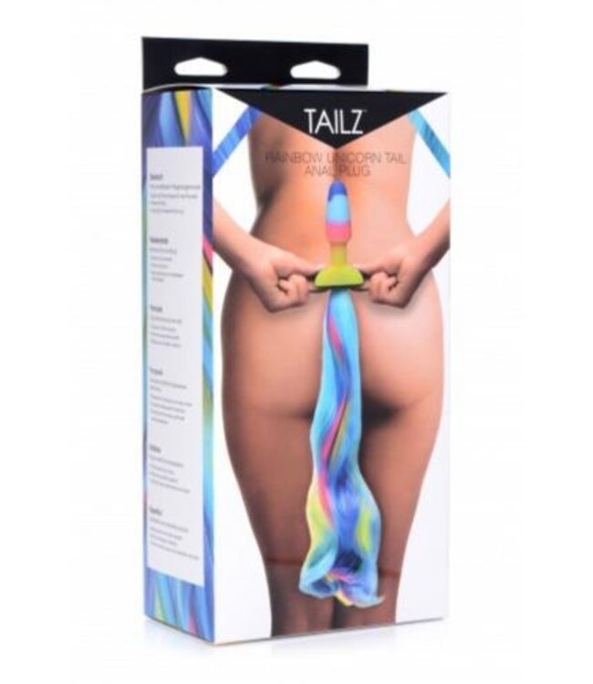 Rainbow Unicorn Anaal Plug met Staart