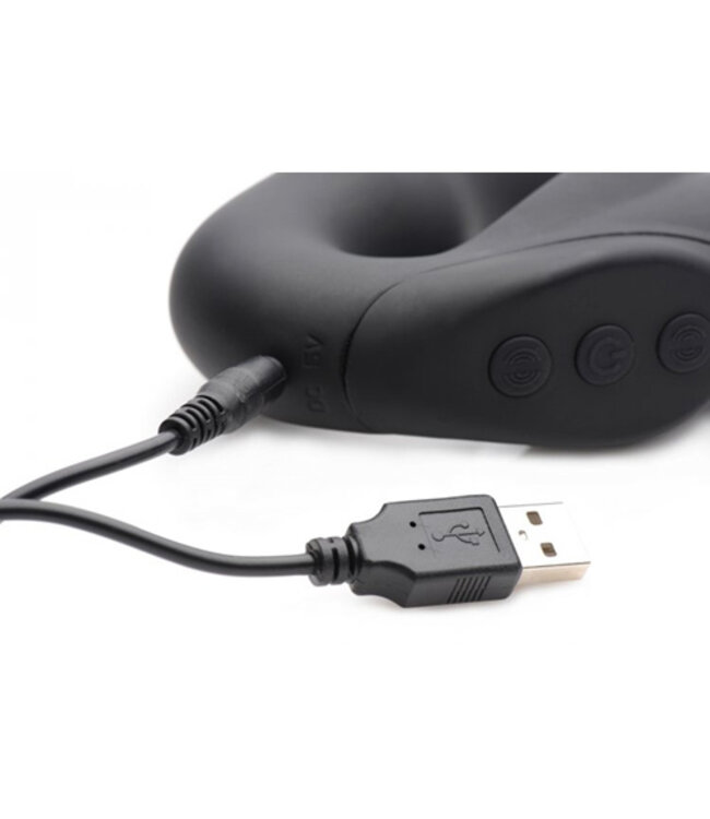 Evoke Vibrerende Strapless Strap-On - Zwart