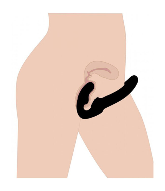 Evoke Vibrerende Strapless Strap-On - Zwart