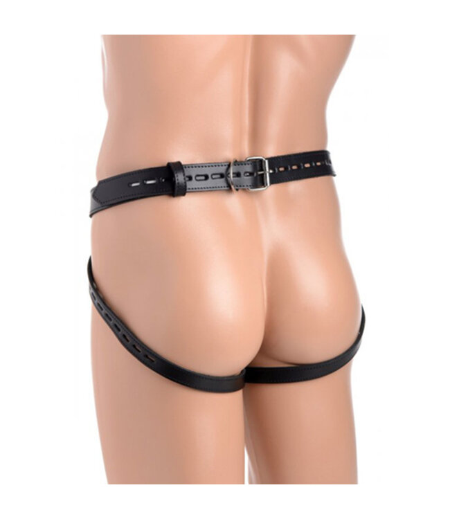 Spiked Leather Kuisheidsgordel Met Spikes
