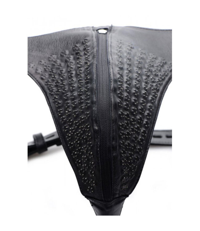 Spiked Leather Kuisheidsgordel Met Spikes