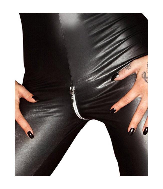 Wetlook Catsuit Met Lange Mouwen