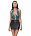 Cottelli Collection Jurk - Zwart & Groenblauw