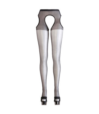 Cottelli Collection Zwarte Panty met Open Kruis