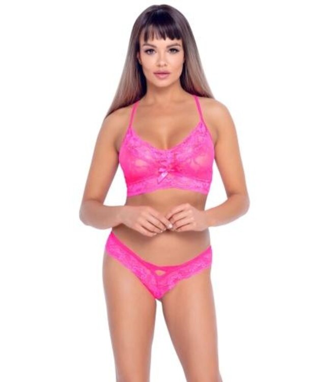 Kanten BH Set - Roze