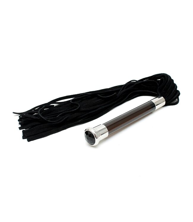 Rimba - Suede Flogger with glass handle and crystal