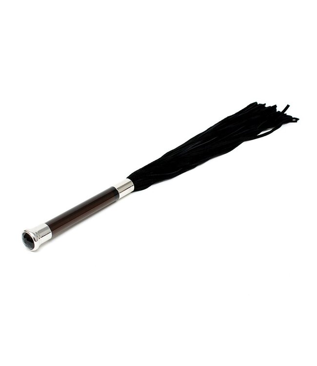 Rimba - Suede Flogger with glass handle and crystal