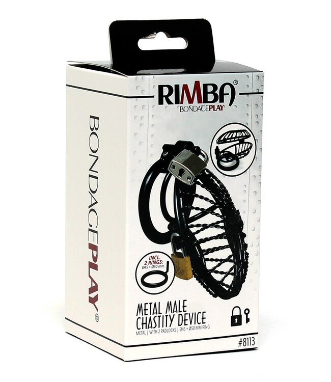 Rimba - Metalen peniskuisheids gordeltje met hangslot