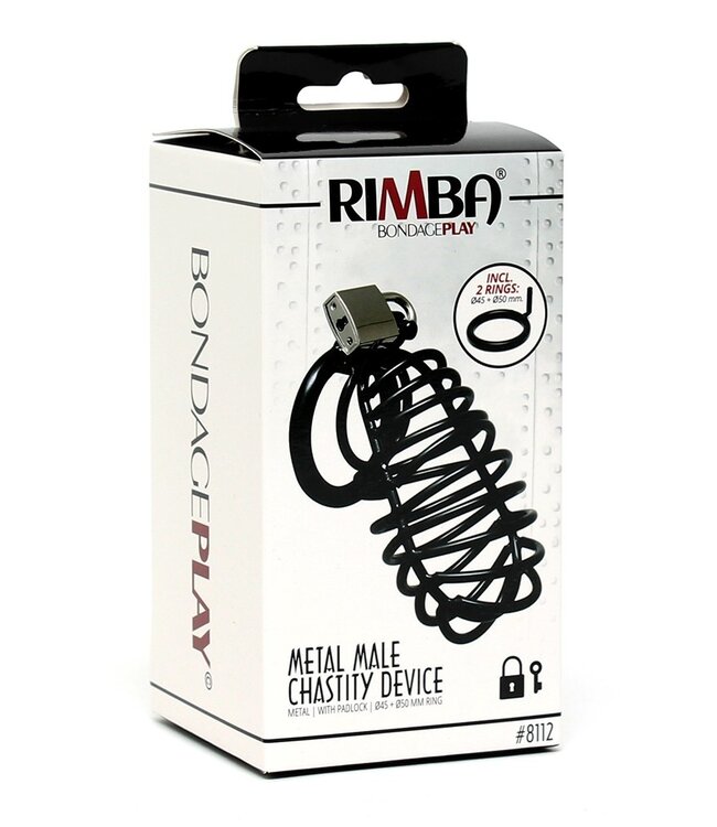 Rimba - Metalen penis kuisheidsgordeltje met hangslot