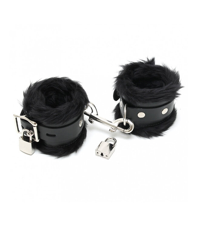 Rimba - Handboeien met hangsloten en bont