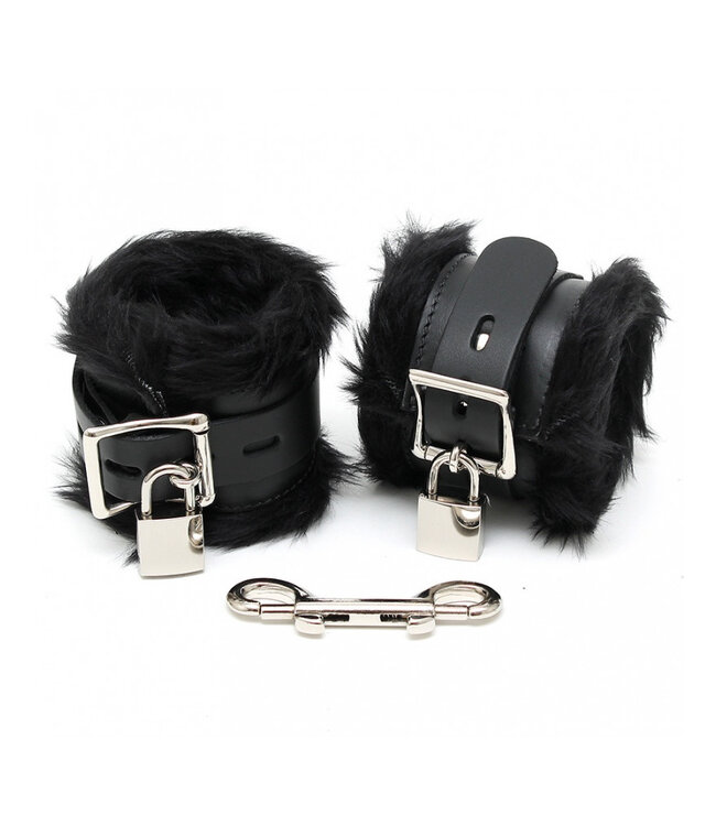 Rimba - Handboeien met hangsloten en bont
